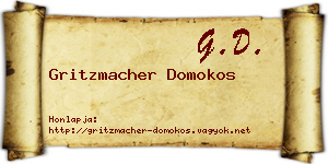 Gritzmacher Domokos névjegykártya