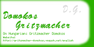domokos gritzmacher business card